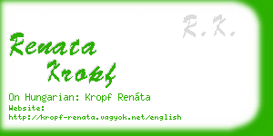renata kropf business card